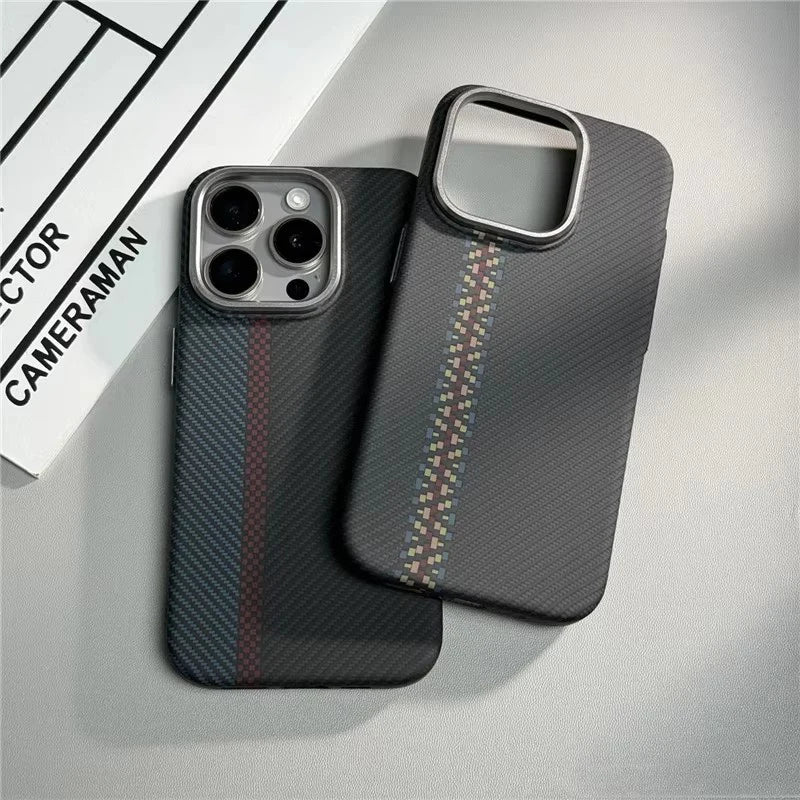 Carbon Fiber Texture 3D Relief iPhone Case
