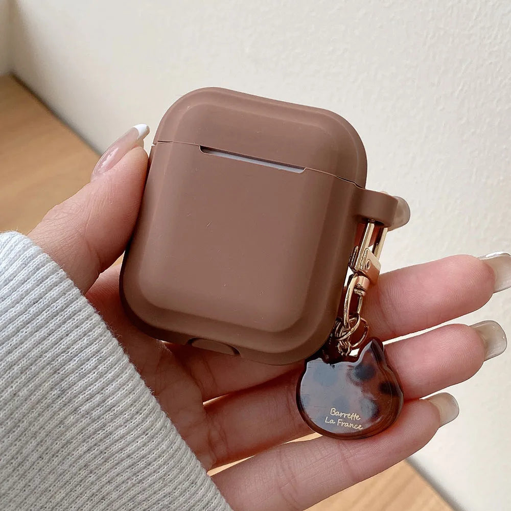 Leopard Cat AirPods Silicone Case with Keyring