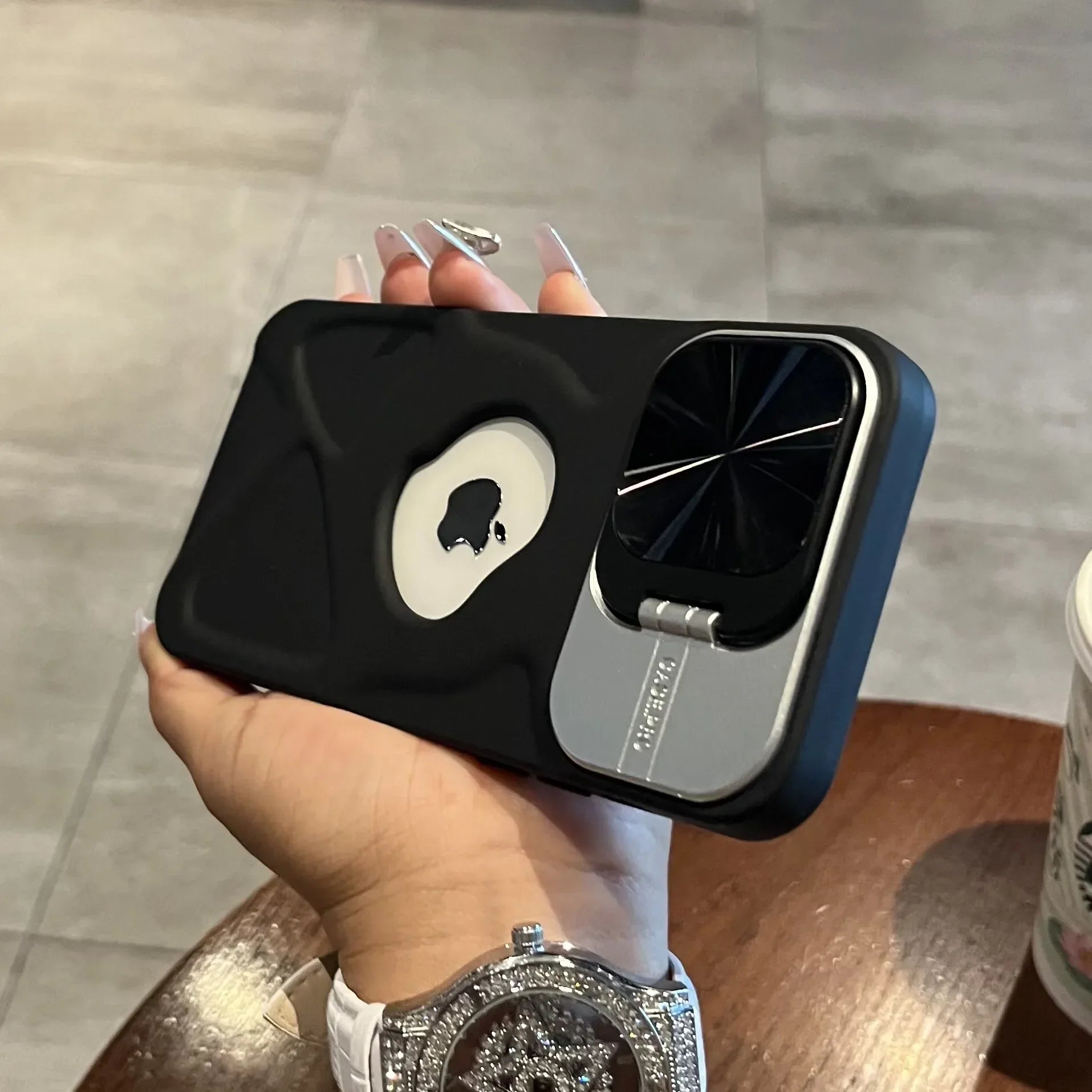 Fashion Logo Hole Magnetic iPhone Case