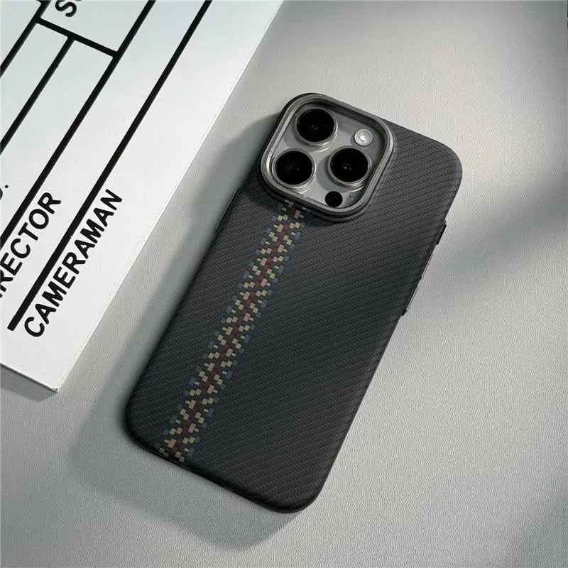 Carbon Fiber Texture 3D Relief iPhone Case