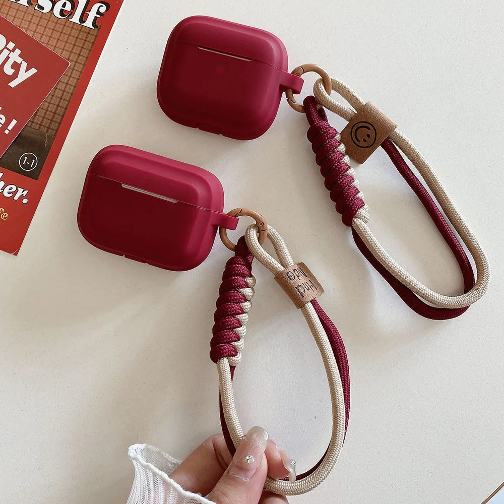 Smile AirPods Silicone Case with Hand Strap