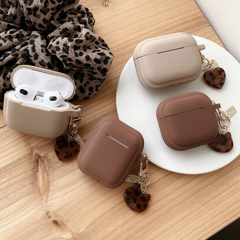 Leopard Cat AirPods Silicone Case with Keyring