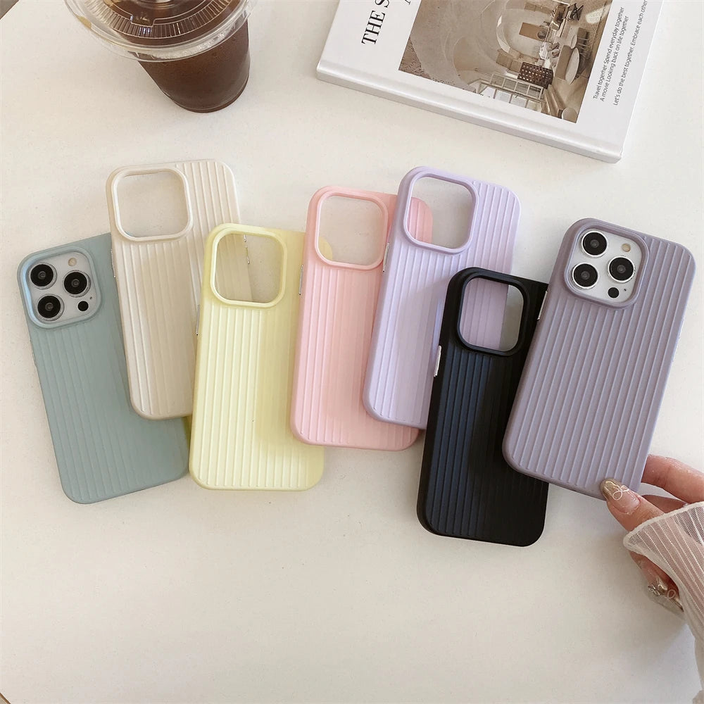 Color Tile Ribbed iPhone Case