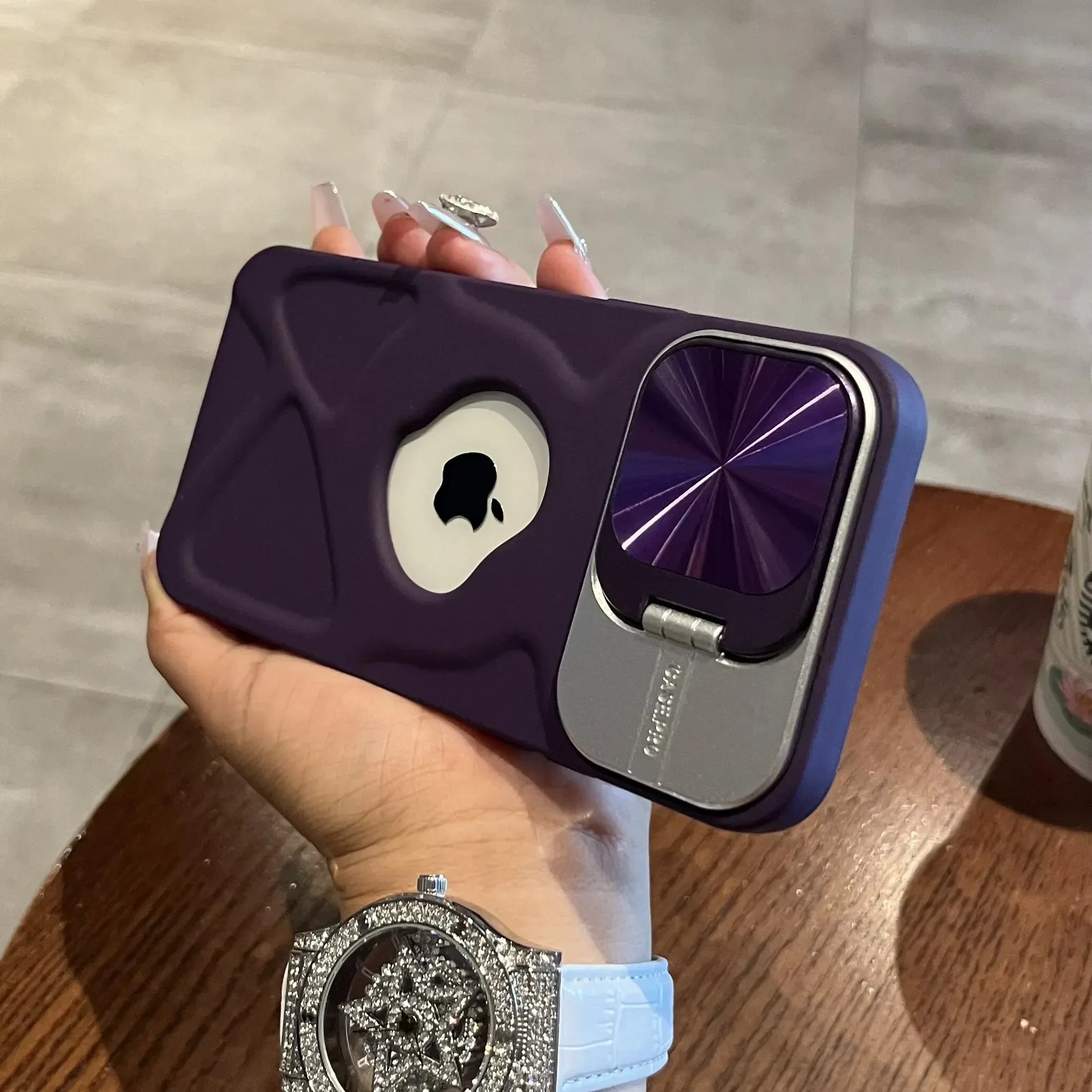 Fashion Logo Hole Magnetic iPhone Case