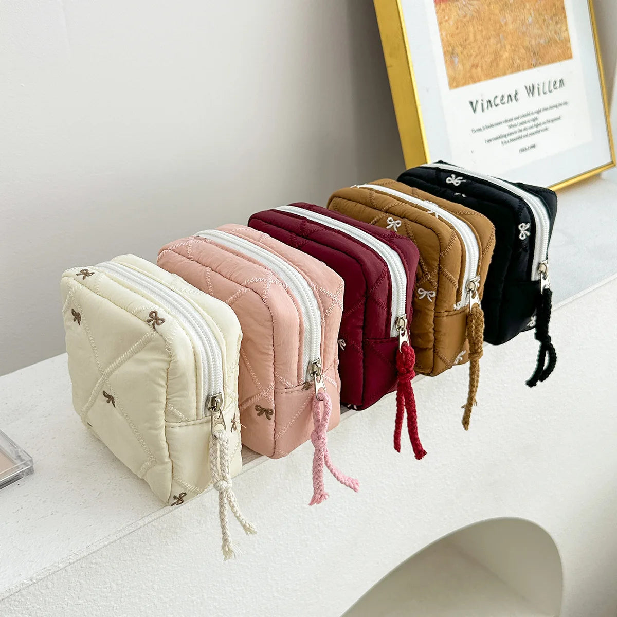 Cute Cartoon Sanitary Storage Bag with Bow