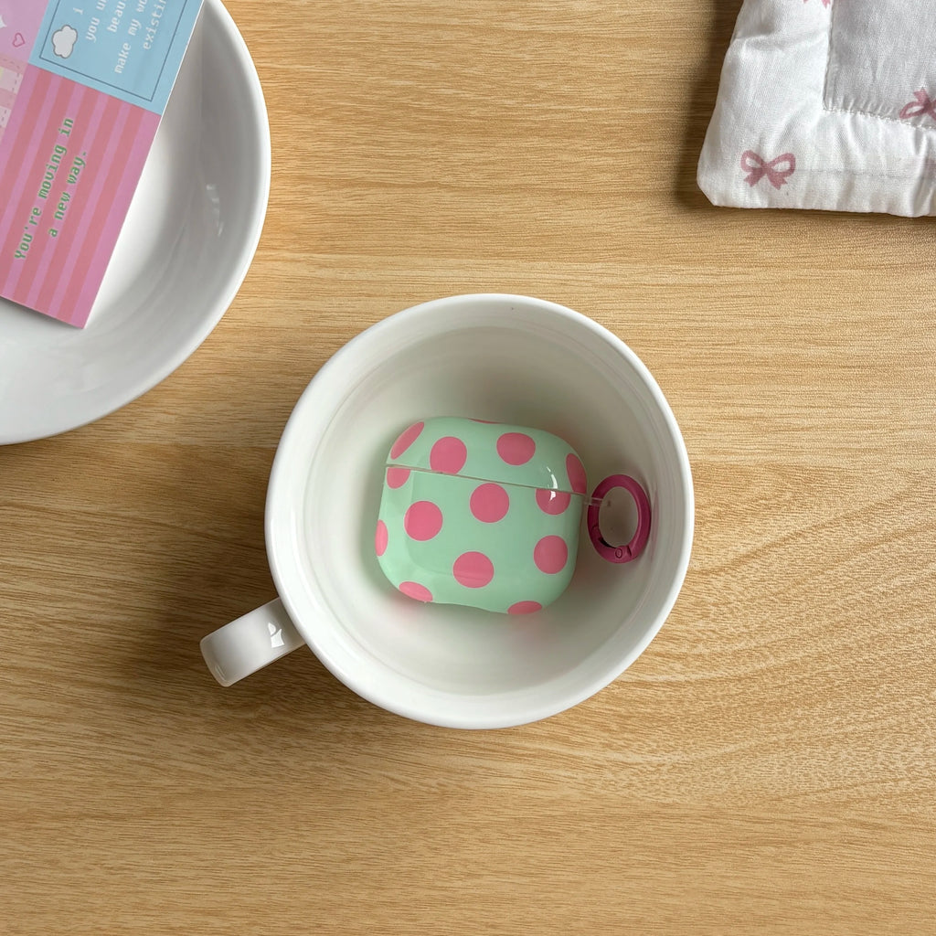 Polka Dot AirPods Case with Ring