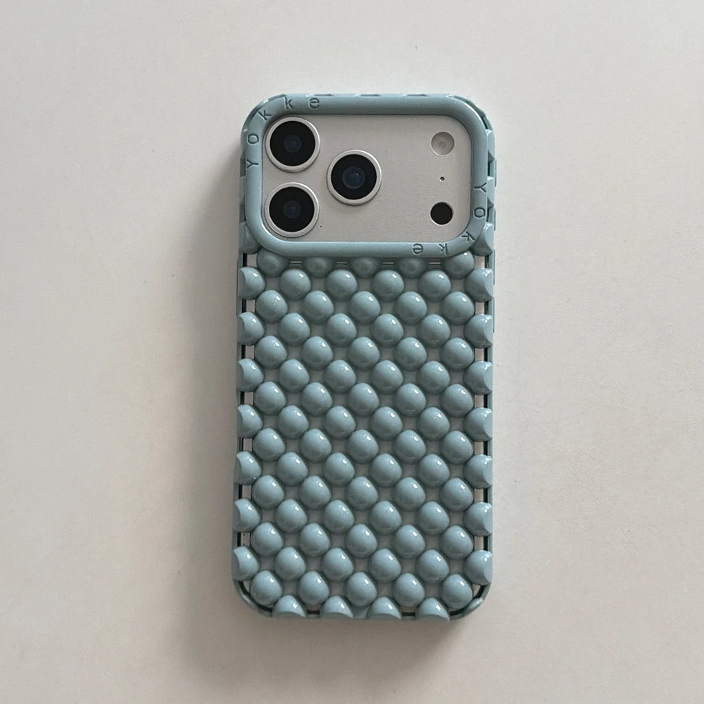 Hollow Out Pearl Round Bead Shockproof iPhone Case