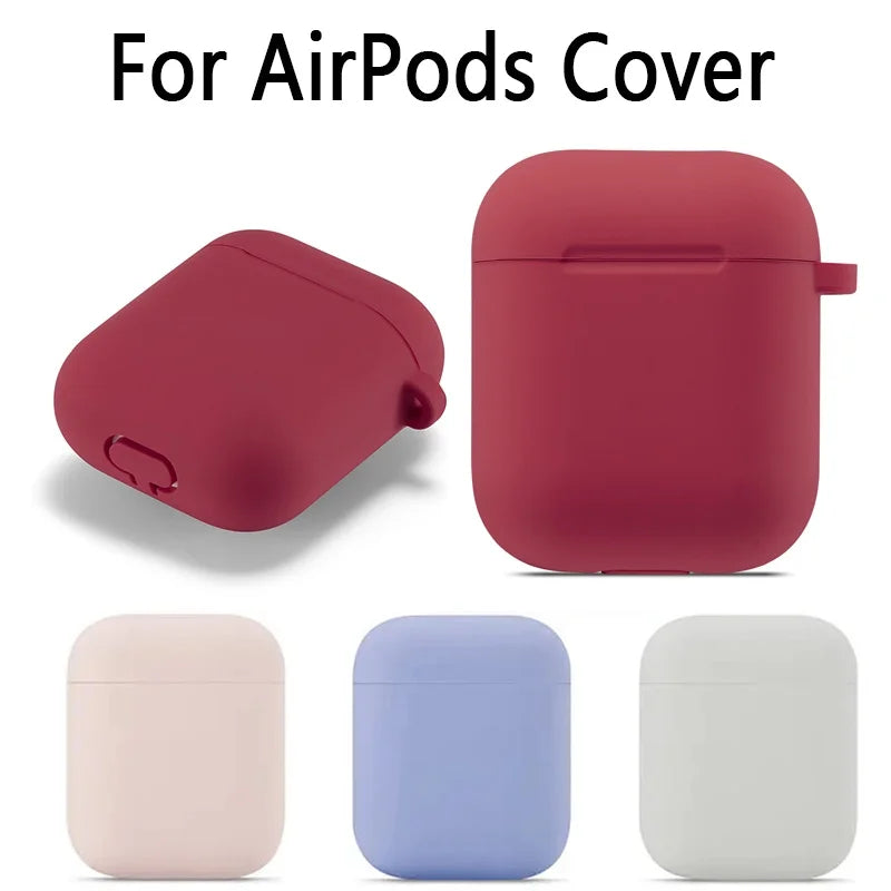 AirPods Silicone Protective Case with Keychain