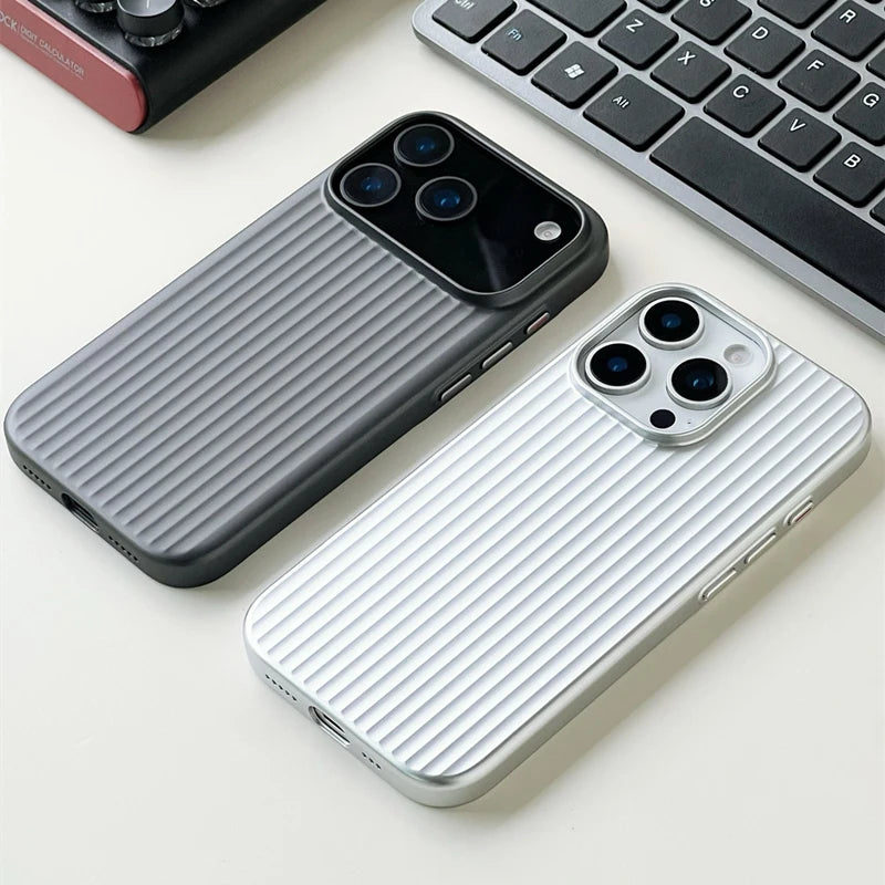 Fashion Plating 3D Luggage Stripes for Magsafe iPhone Case