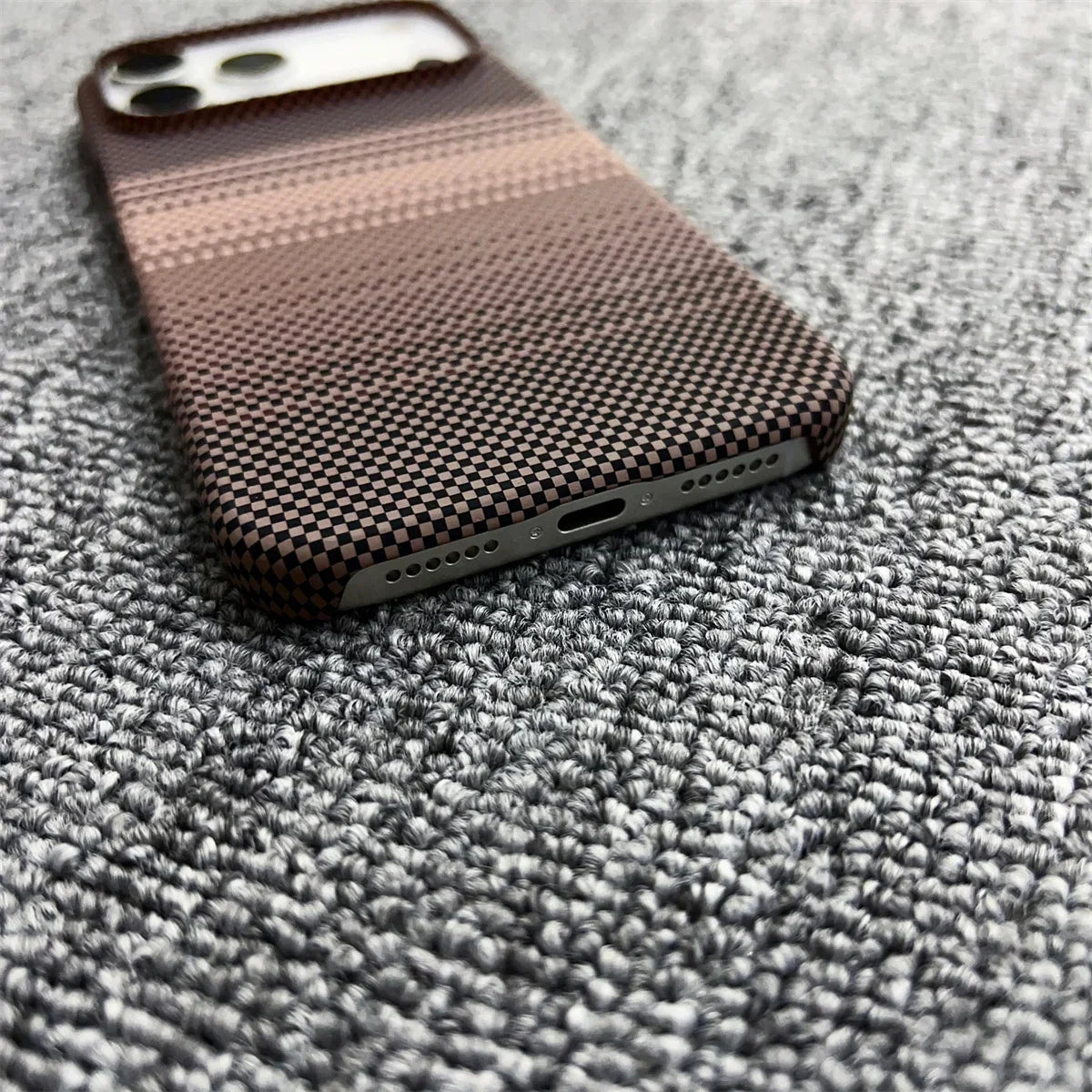 Carbon Fibre Pattern Frameless iPhone Case