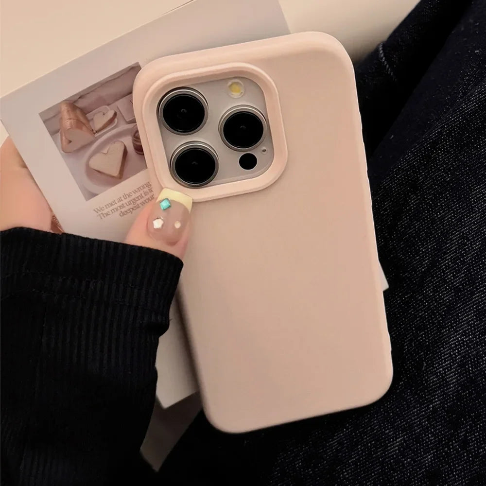 Inspired Silicone Solid Color Simple Fashion iPhone Case