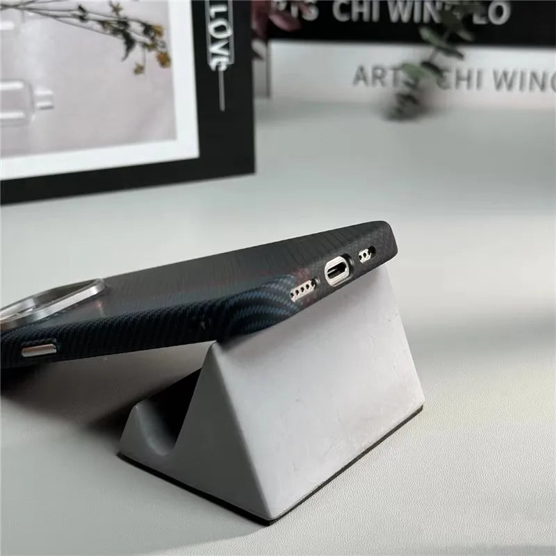 Carbon Fiber Texture 3D Relief iPhone Case