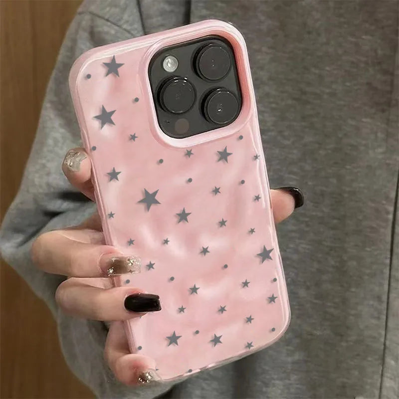 Minimalist Star Wave Texture iPhone Case