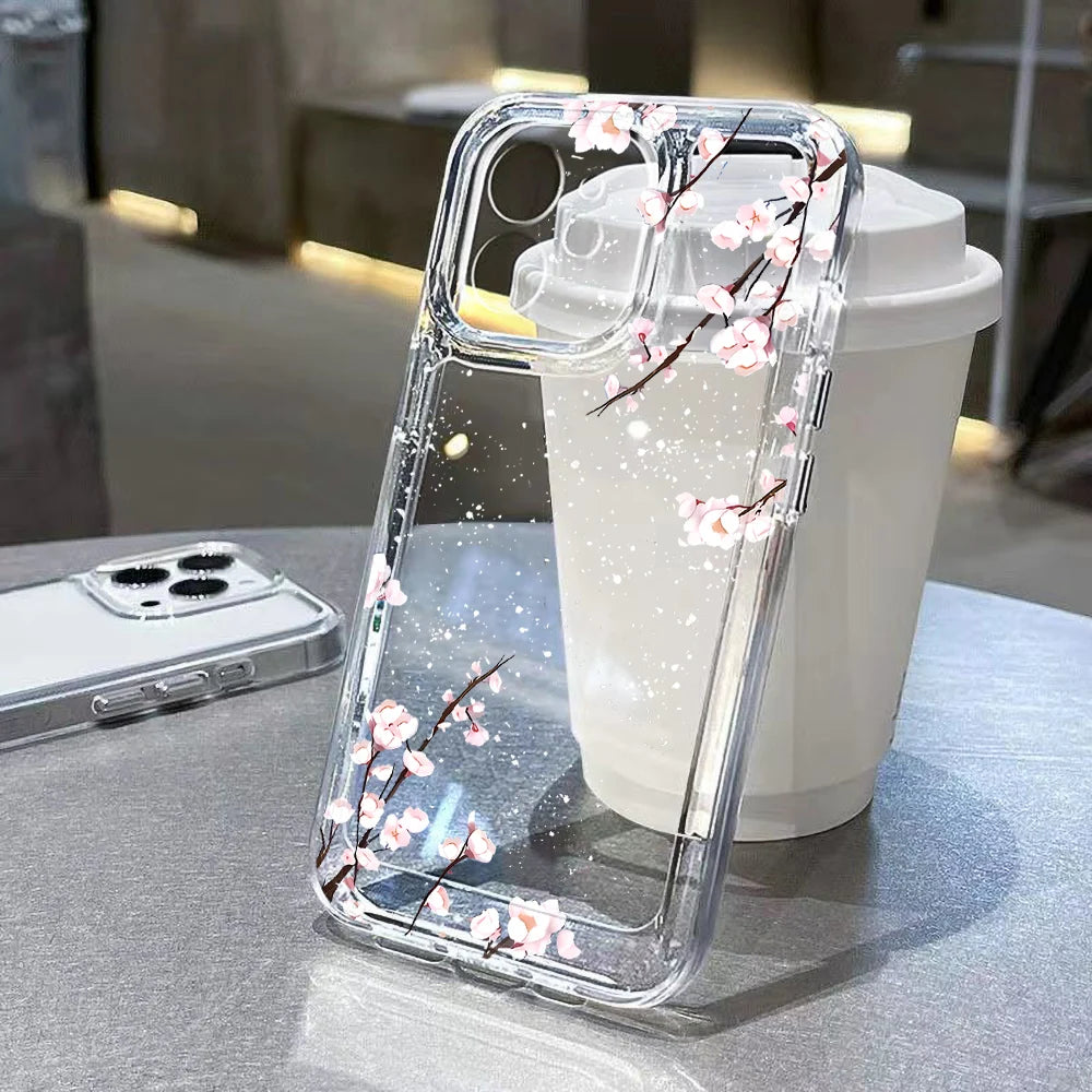 Transparent Flower iPhone Case