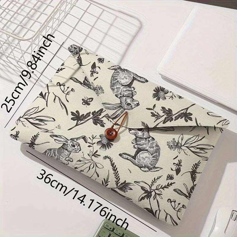 Rabbit Print Laptop Sleeve Bag Soft Cover