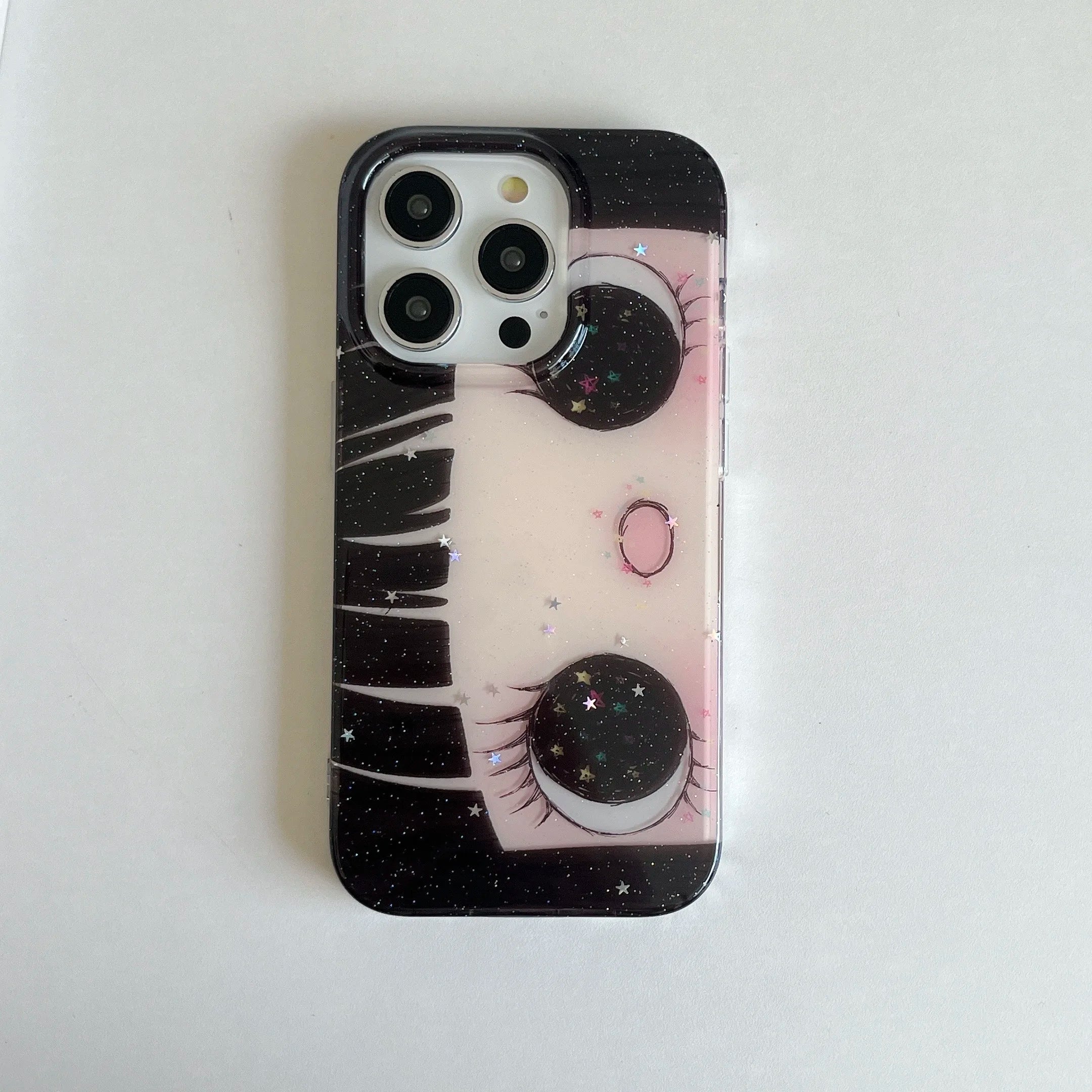 Glittering Big Eyes Comic Girl Lovely iPhone Case