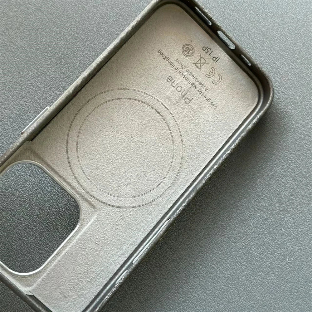 Leather Shockproof Armor Magnetic iPhone Case