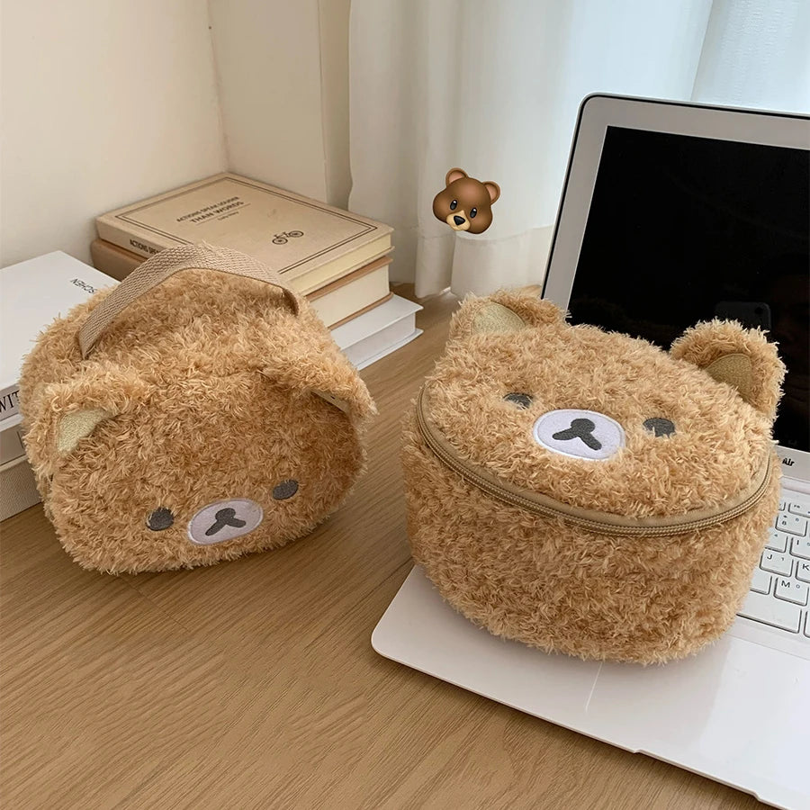 Cute Bear Plush Makeup Storage Bag