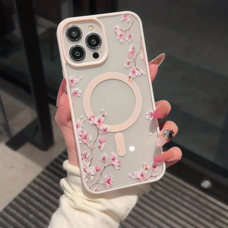 Cherry Elegant Floral Background Design Magnetic iPhone Case
