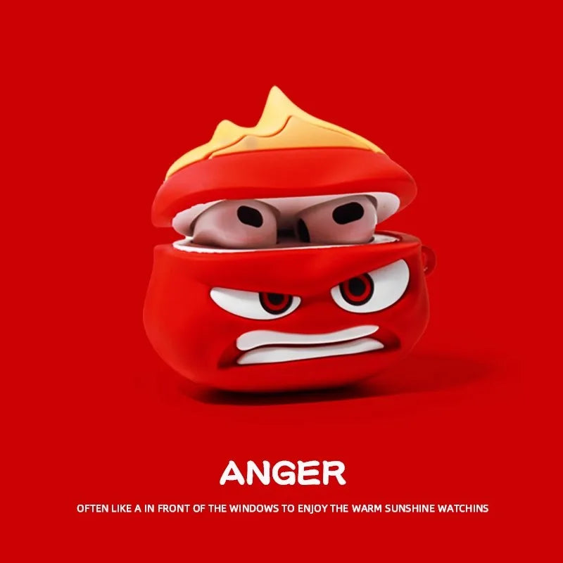 Angry Cartoon AirPods Silicone Case