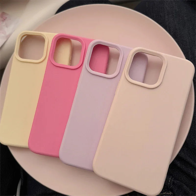 Inspired Silicone Solid Color Simple Fashion iPhone Case