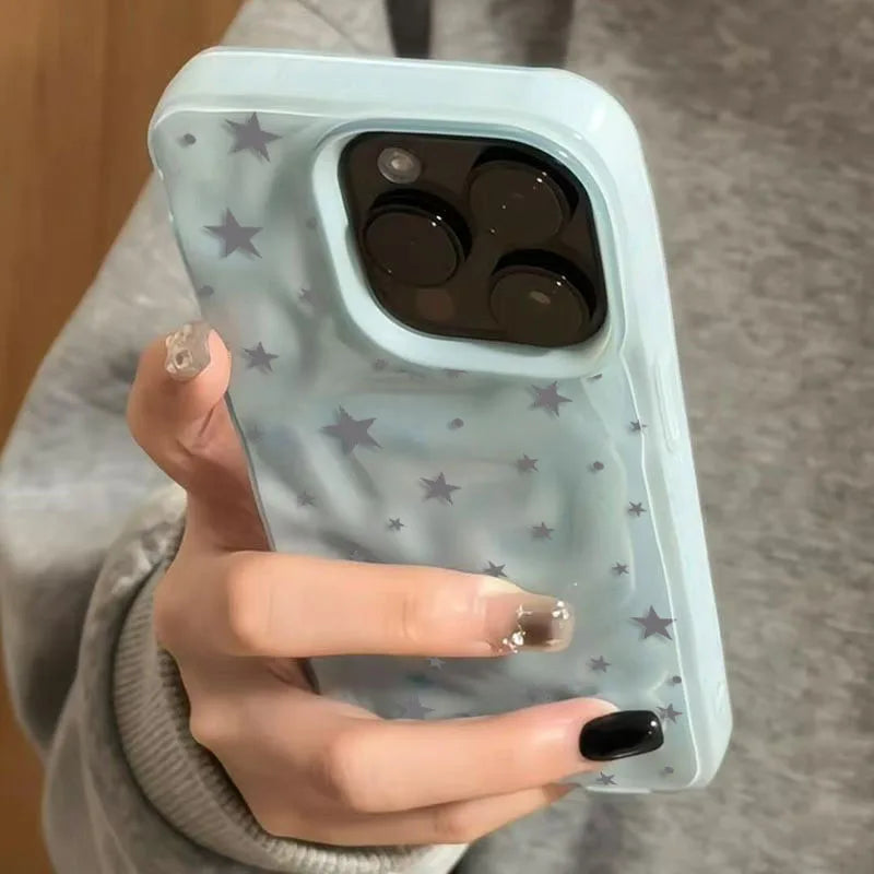 Minimalist Star Wave Texture iPhone Case