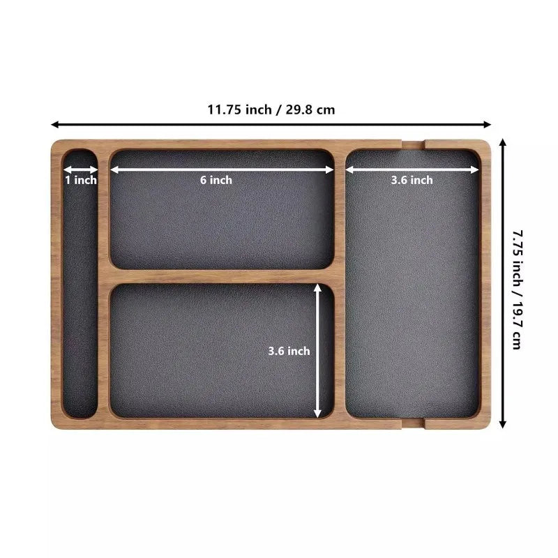 Wooden Desktop Storage Organizer Box