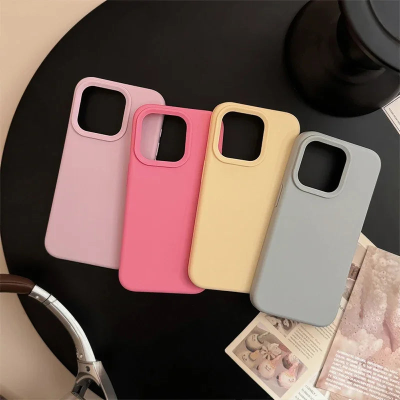 Inspired Silicone Solid Color Simple Fashion iPhone Case