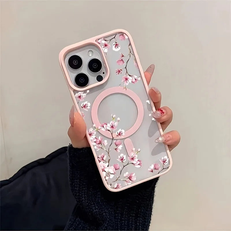 Cherry Elegant Floral Background Design Magnetic iPhone Case