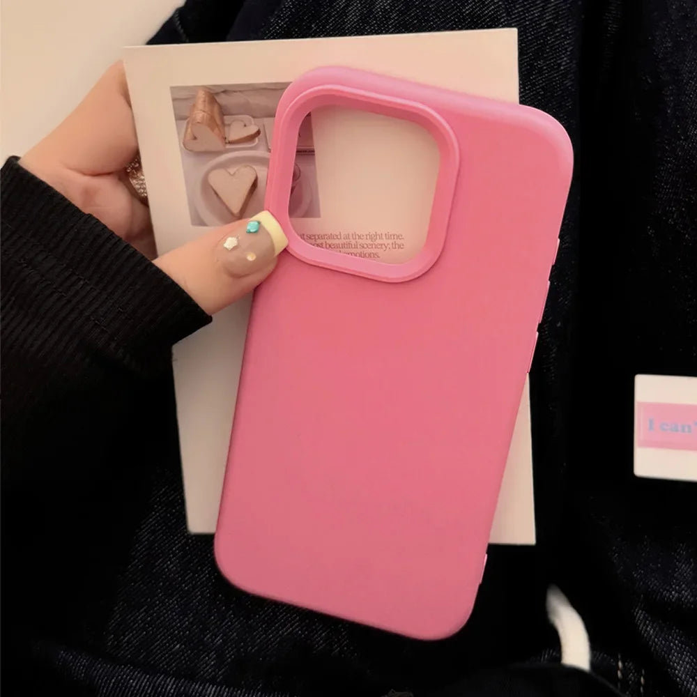 Inspired Silicone Solid Color Simple Fashion iPhone Case