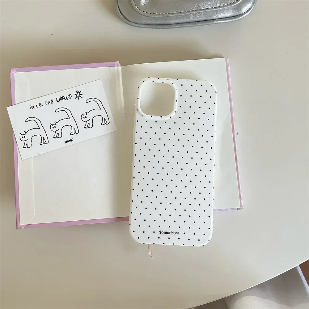 Polka Dot Small Fresh Mobile iPhone Case