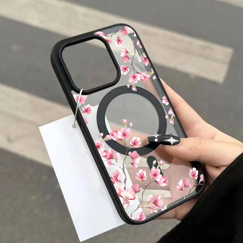 Cherry Elegant Floral Background Design Magnetic iPhone Case