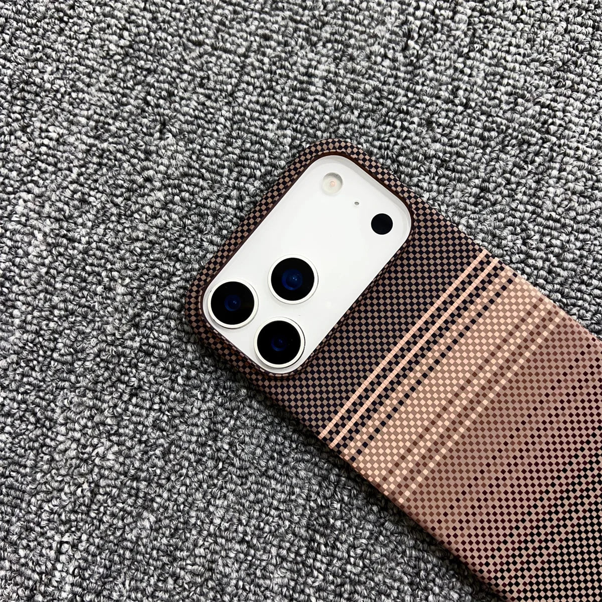 Carbon Fibre Pattern Frameless iPhone Case