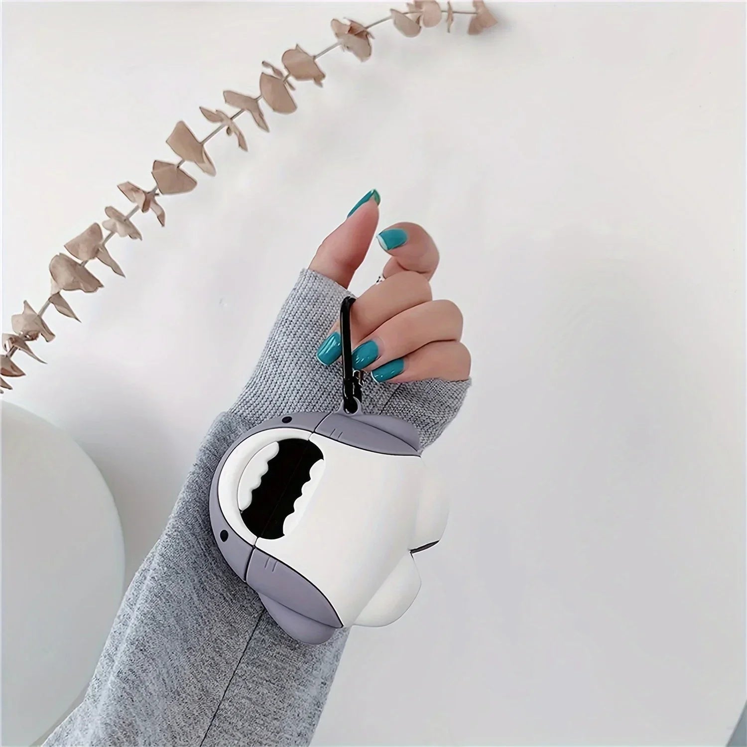 Cute Shark AirPods Silicone Case