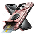 Magnetic Rotated Ring Kickstand Heavy Duty Drop Protection Wallet iPhone Case