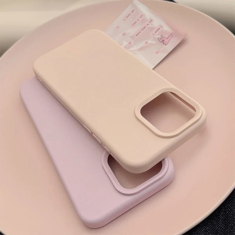 Inspired Silicone Solid Color Simple Fashion iPhone Case