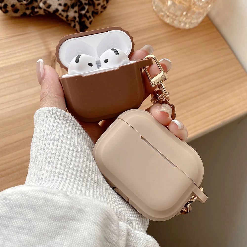Leopard Cat AirPods Silicone Case with Keyring