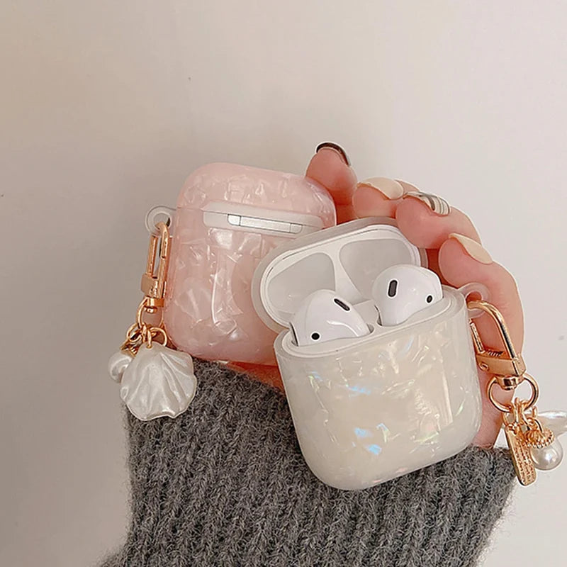 Pearl AirPods Silicone Case with Keyring