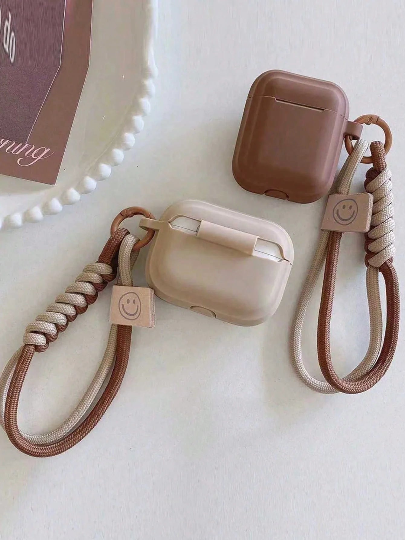 Smile Silicone AirPods Case with Hand Strap