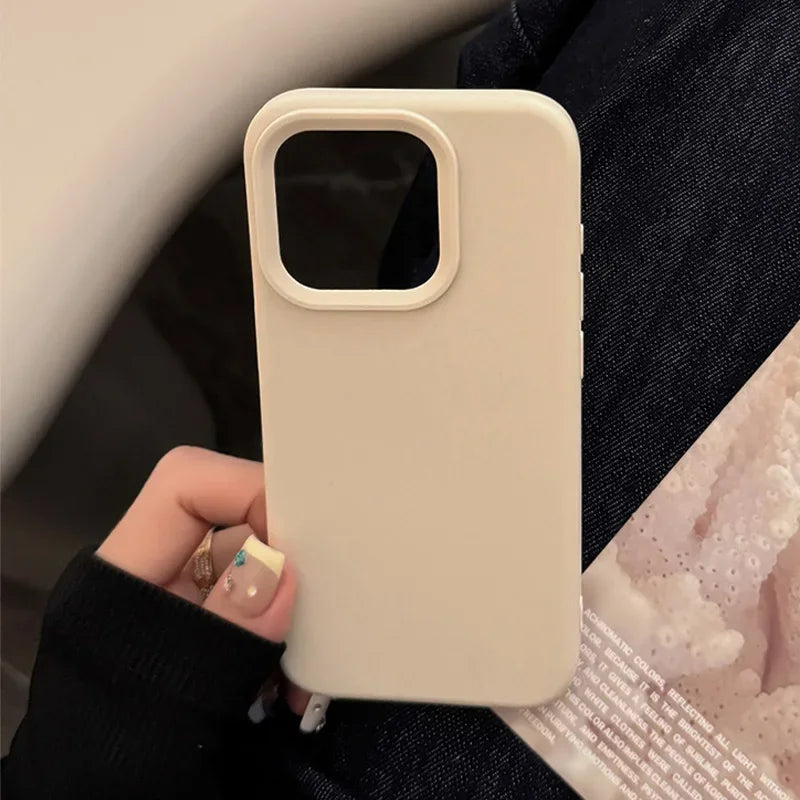 Inspired Silicone Solid Color Simple Fashion iPhone Case