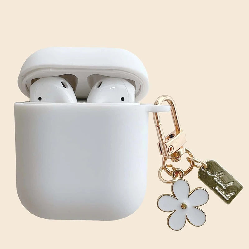 Pink Flower AirPods Silicone Case
