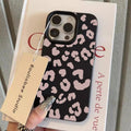 Leopard Print Lychee Pattern Silicone iPhone Case