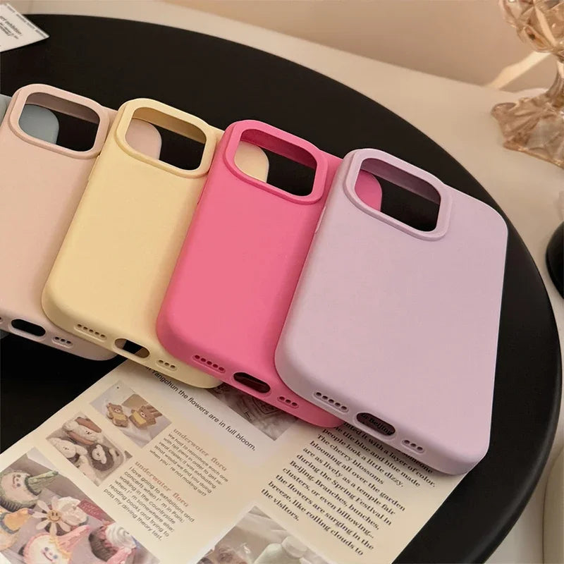 Inspired Silicone Solid Color Simple Fashion iPhone Case