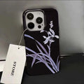 Orchid Flower Print Soft iPhone Case
