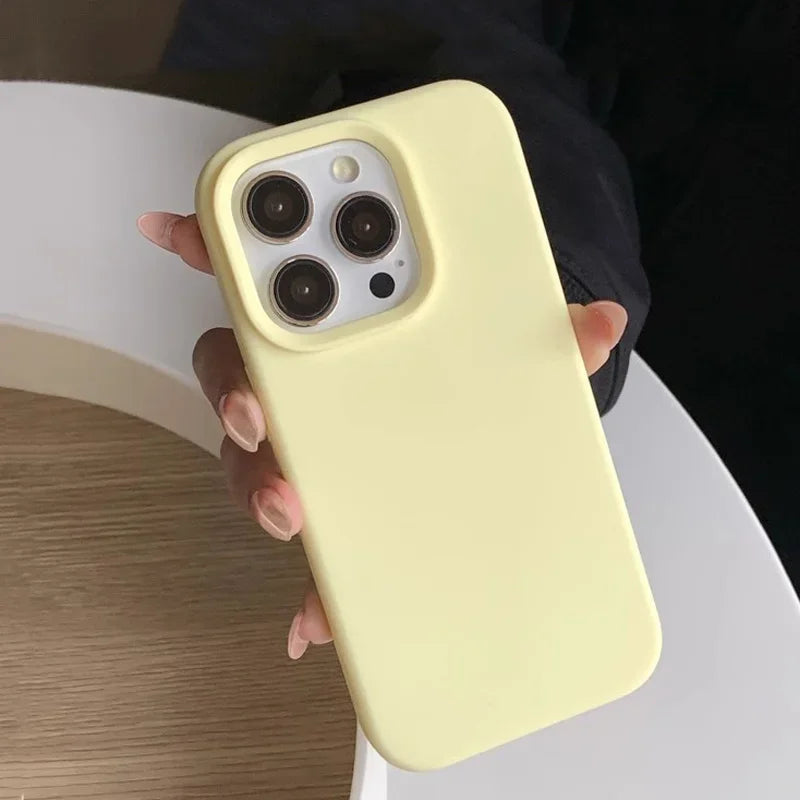 Inspired Silicone Solid Color Simple Fashion iPhone Case