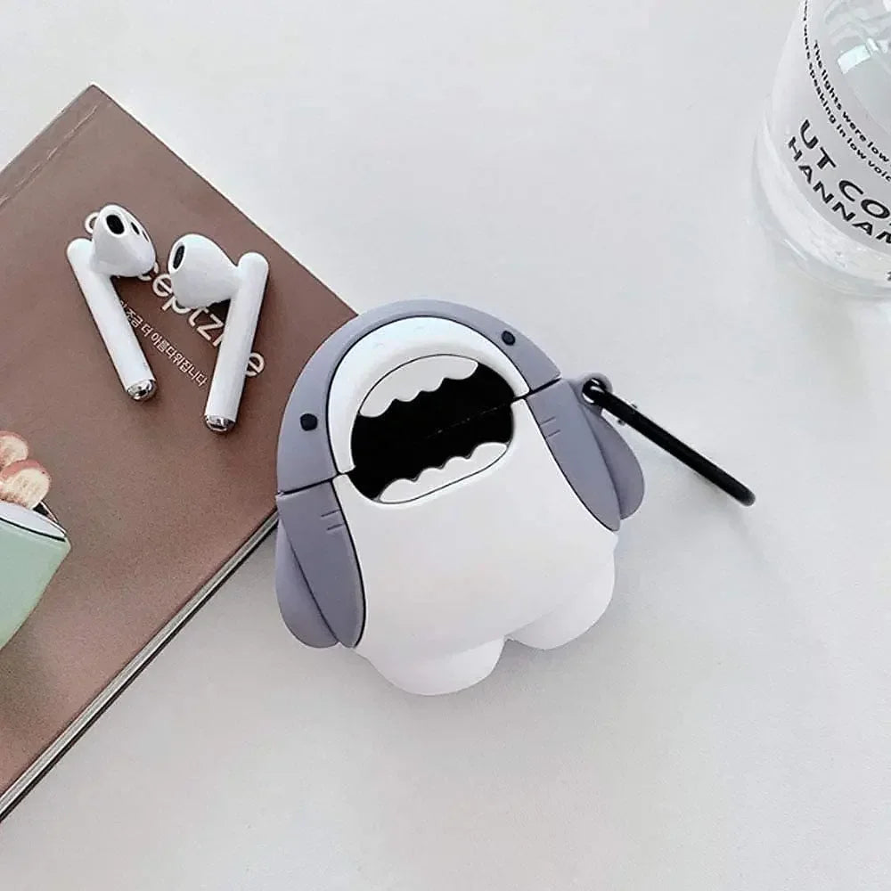 Cute Shark AirPods Silicone Case