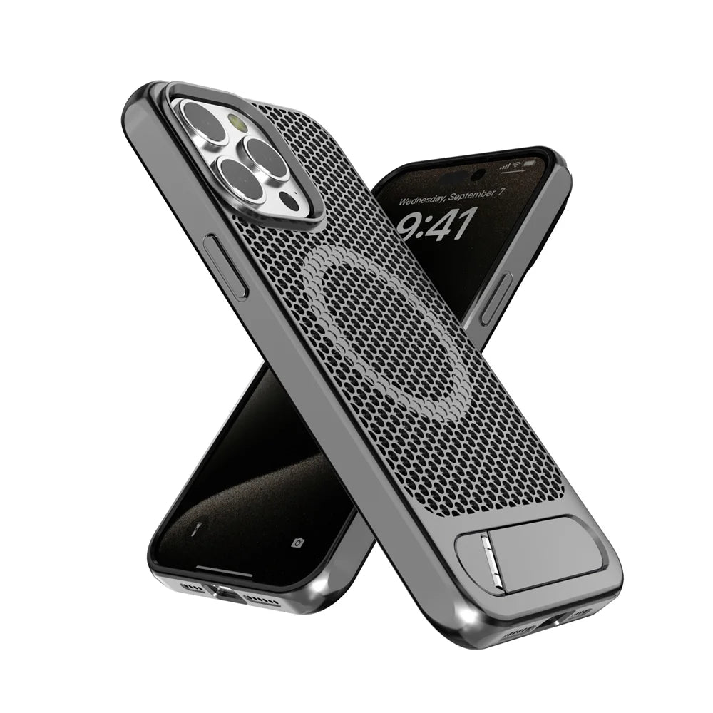 Cooling Stand Magnetic iPhone Case