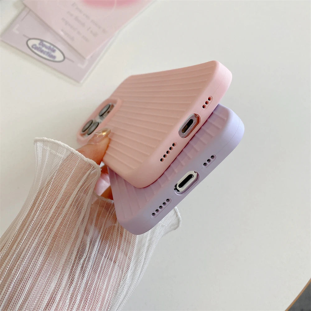 Color Tile Ribbed iPhone Case