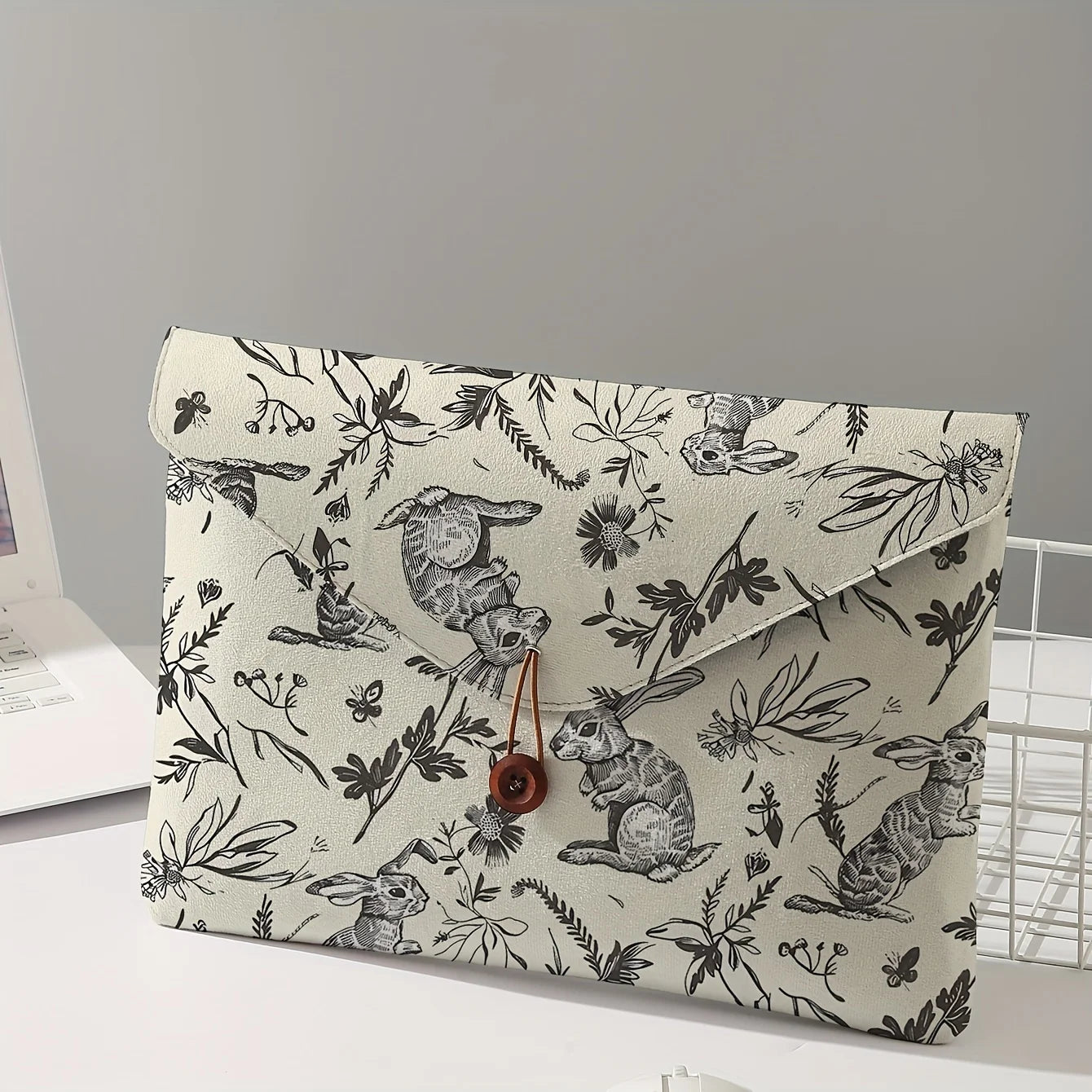 Rabbit Print Laptop Sleeve Bag Soft Cover