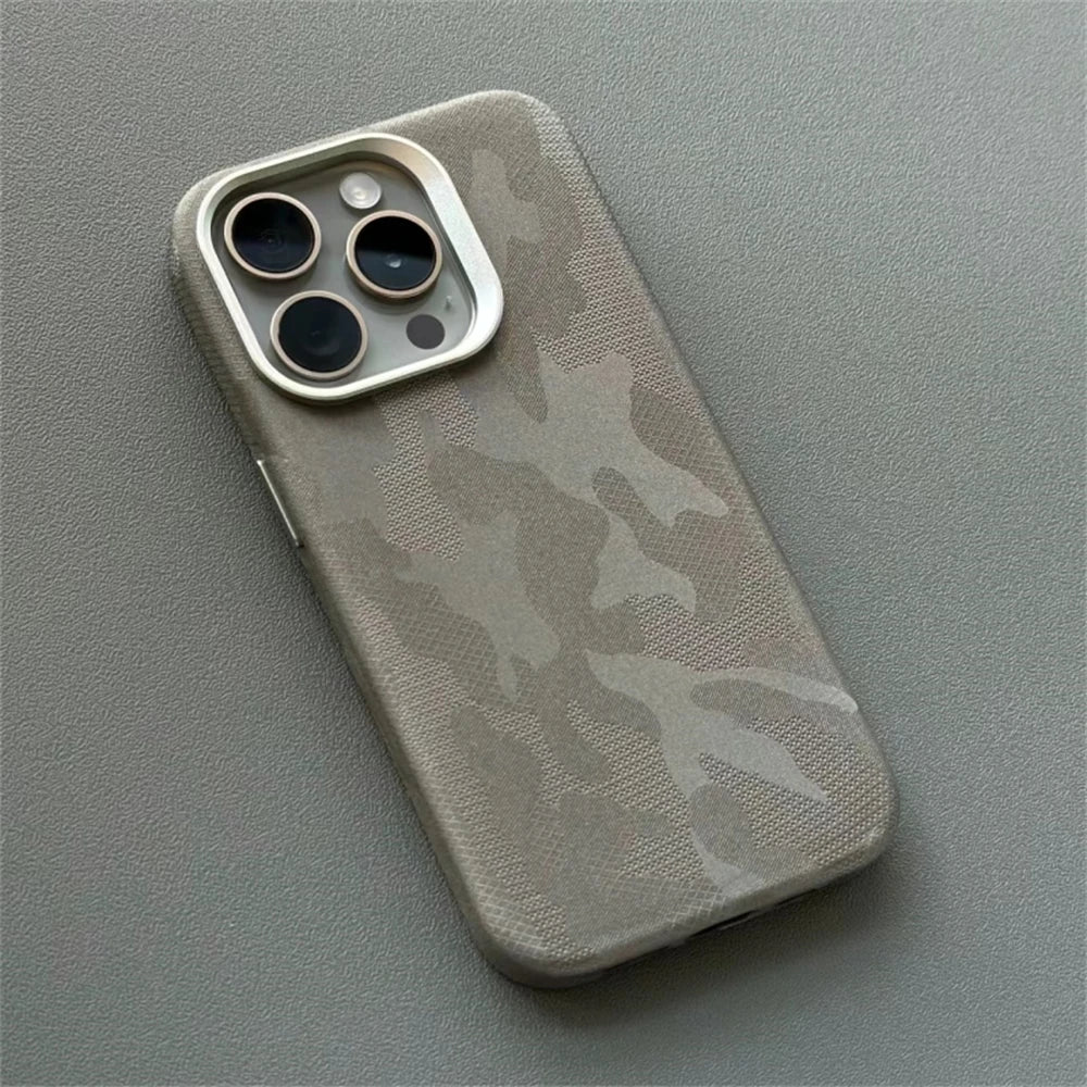 Leather Shockproof Armor Magnetic iPhone Case